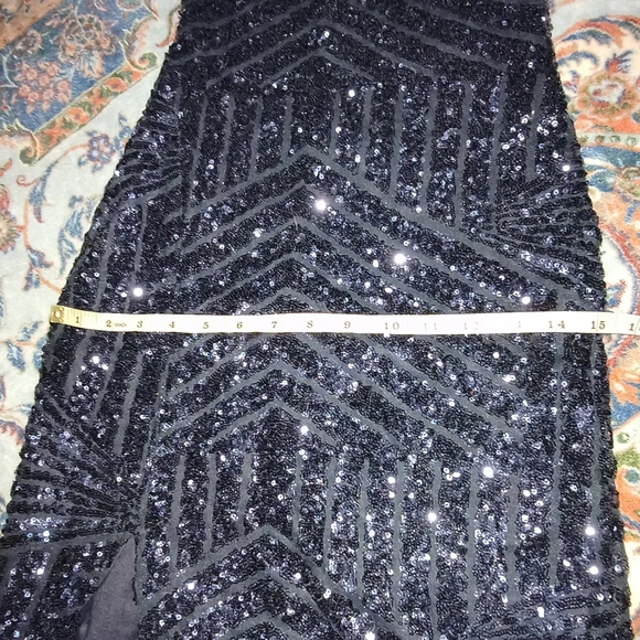 Sparkling Navy Blue Gown - Picture 2 of 6
